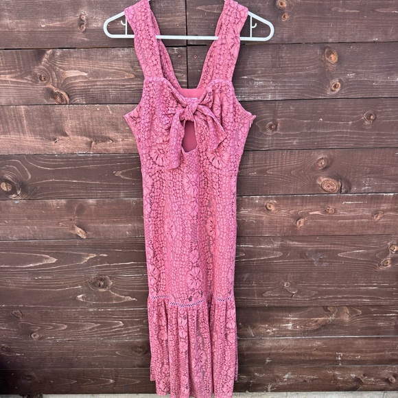 Anthropologie Dresses & Skirts - Foxiedox Pink Lace Dress Size Small